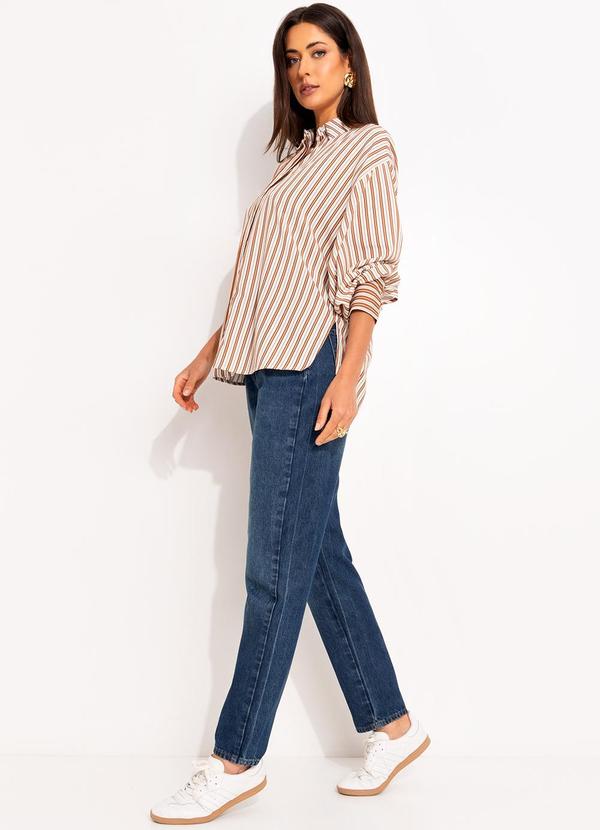 Colcci - Camisa Listrada Bege 4