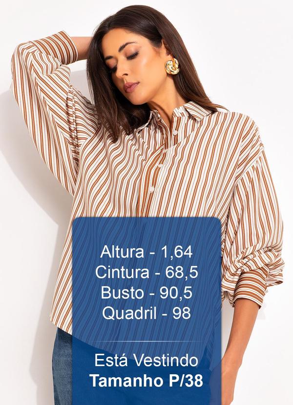 Colcci - Camisa Listrada Bege 5