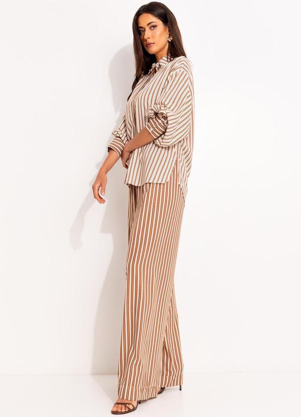 Colcci - Camisa Listrada Bege 8