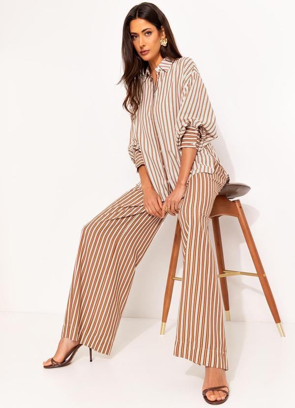 Colcci - Camisa Listrada Bege 9