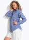 Quintess - Camisa Listrado Azul Marinho em Tecido de Poliéster - variação: Listrado Azul