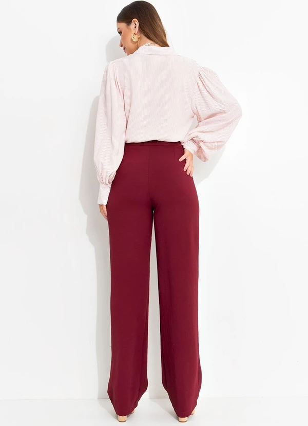 Quintess - Camisa Listrado Rosê em Viscose Plana 11