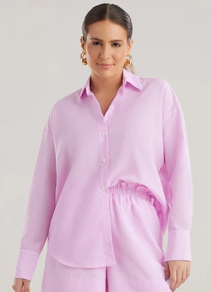 Angel - Camisa Listras Rosa - ANGEL