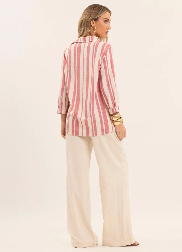 Doce Trama - Camisa Manga 3/4 Celebration Bordada Vermelho 4