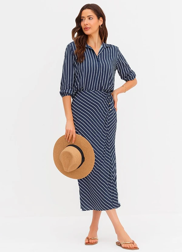 Principessa - Camisa Manga 7/8 em Viscose Queila Marinho 3