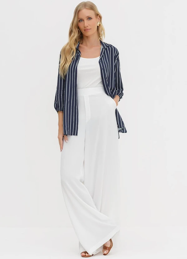 Principessa - Camisa Manga 7/8 em Viscose Queila Marinho 7