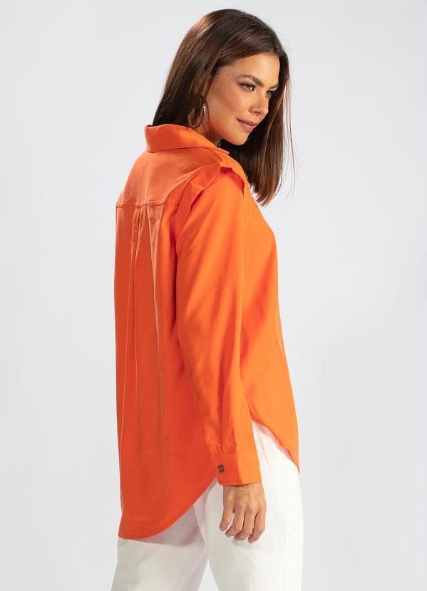 Hering - Camisa Manga Longa de Viscose Laranja 2