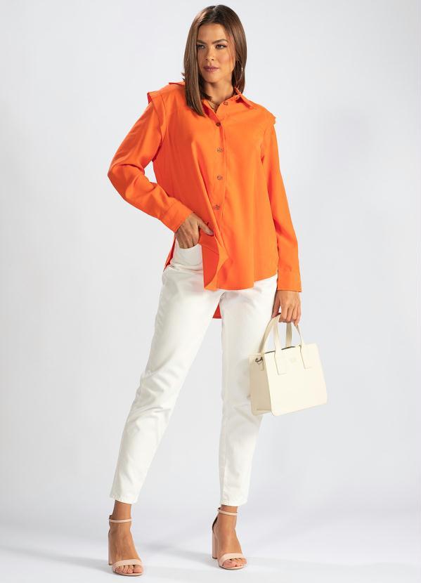 Hering - Camisa Manga Longa de Viscose Laranja 3