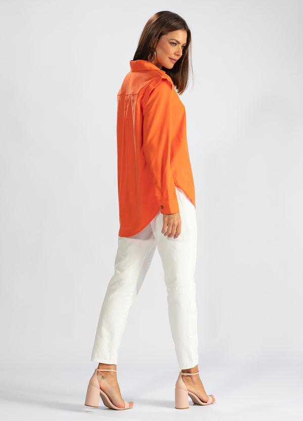 Hering - Camisa Manga Longa de Viscose Laranja 4