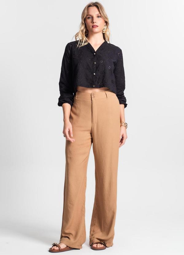 Endless - Camisa Manga Longa em Laise Preto 3