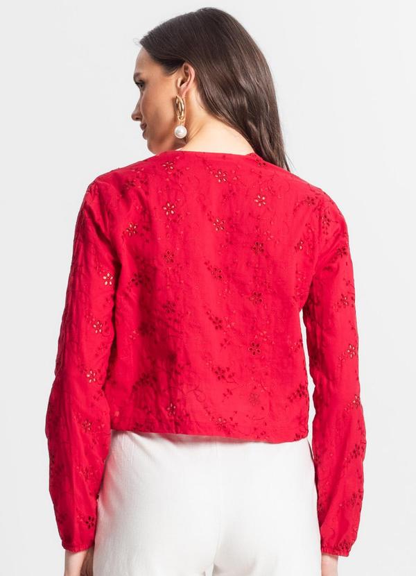 Endless - Camisa Manga Longa em Laise Vermelho 2