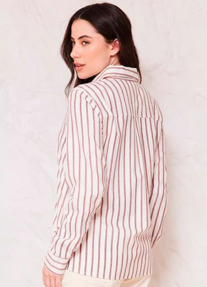 Doce Trama - Camisa Manga Longa em Linho Sunset Branco - DOCE TRAMA