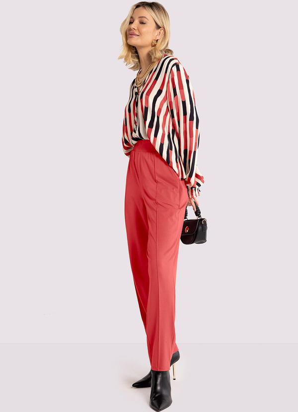 Lunender - Camisa Manga Longa em Viscose com Lastex Bege 5