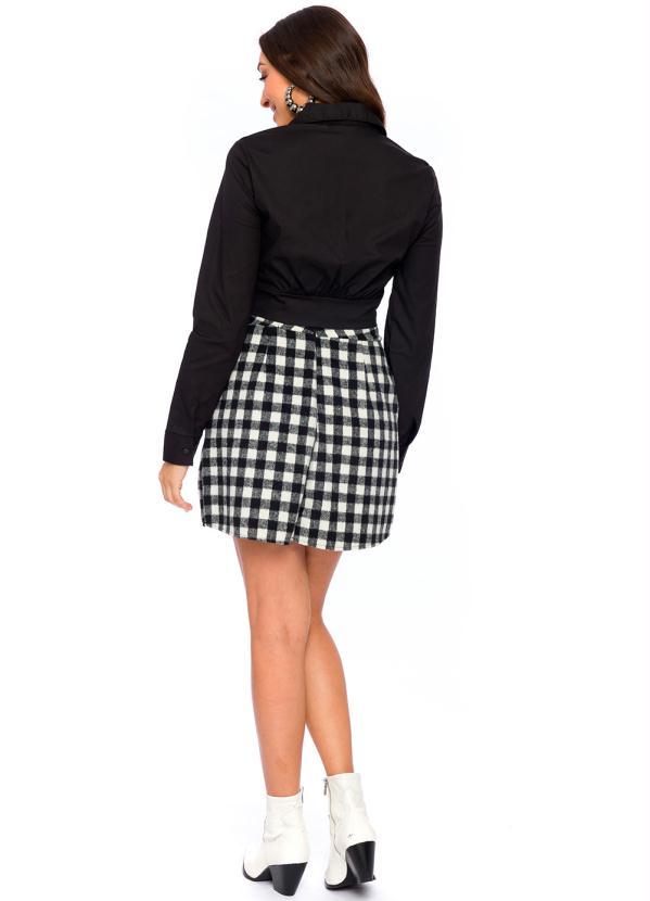 Doce Trama - Camisa Manga Longa Frente com Ponta Preto 4