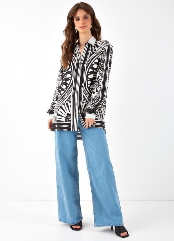 Farm - Camisa Manga Longa Mandalina Preto 3