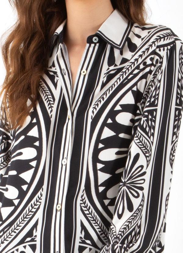 Farm - Camisa Manga Longa Mandalina Preto 6
