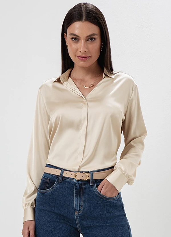 Principessa - Camisa Manga Longa Super Comfy Nude Samara 2
