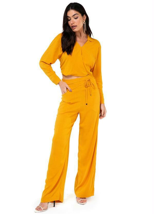 Endless - Camisa Manga Longa Transpassada Marrom 2