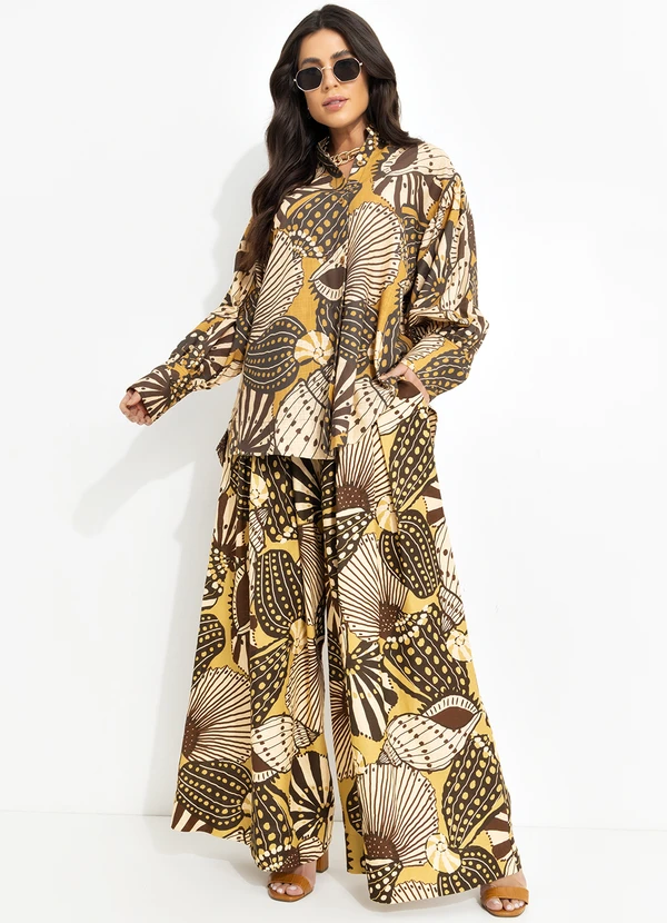 Farm - Camisa Mistura de Caju Amarelo 9