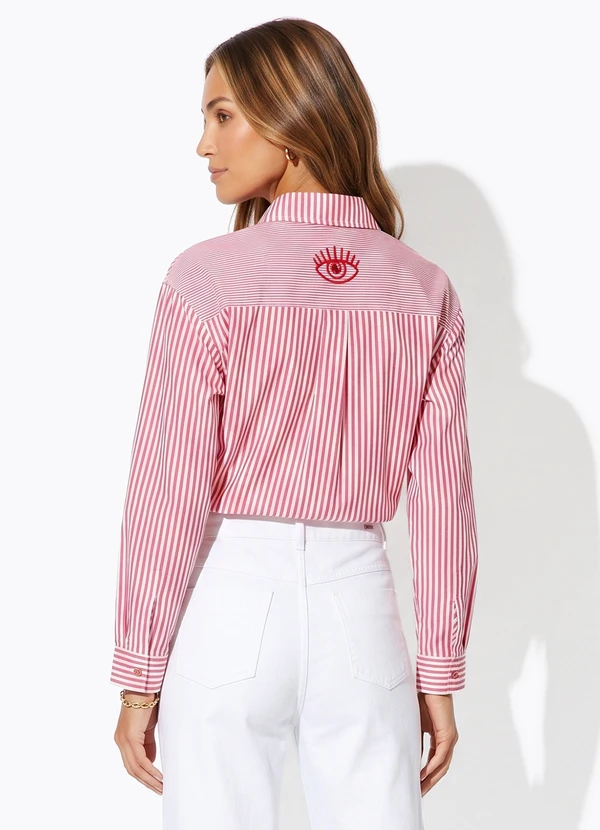 CAMISA MIX LISTRAS VIVA BEM VERMELHO - CANTÃO