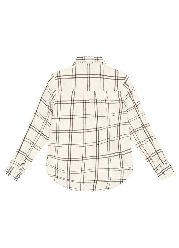 Malwee - Camisa Off White Xadrez em Viscose 2