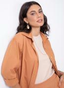 Camisa Oversized Caramelo Alongada