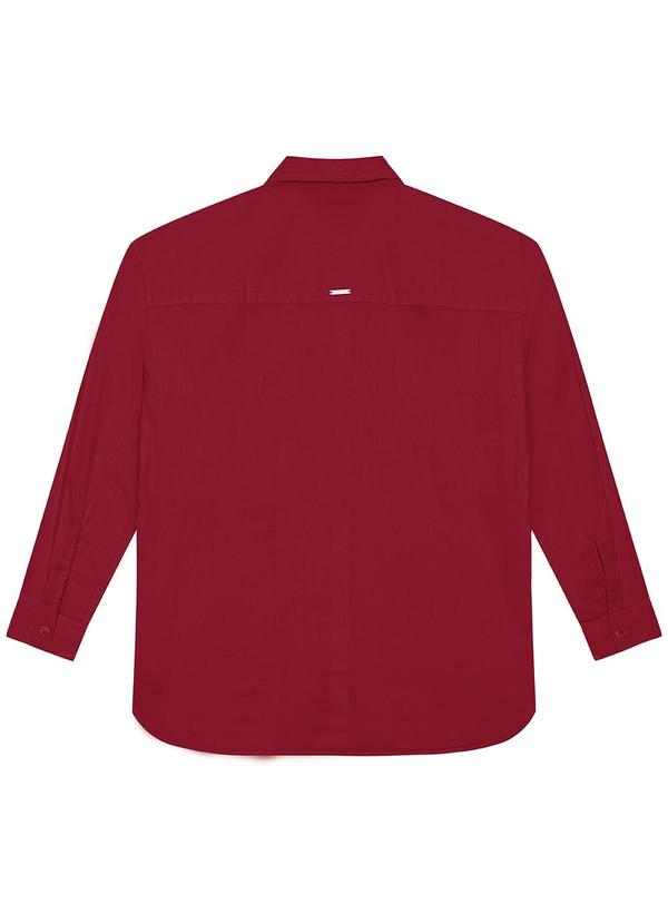 Enfim - Camisa Oversized em Tricoline Vermelho 5