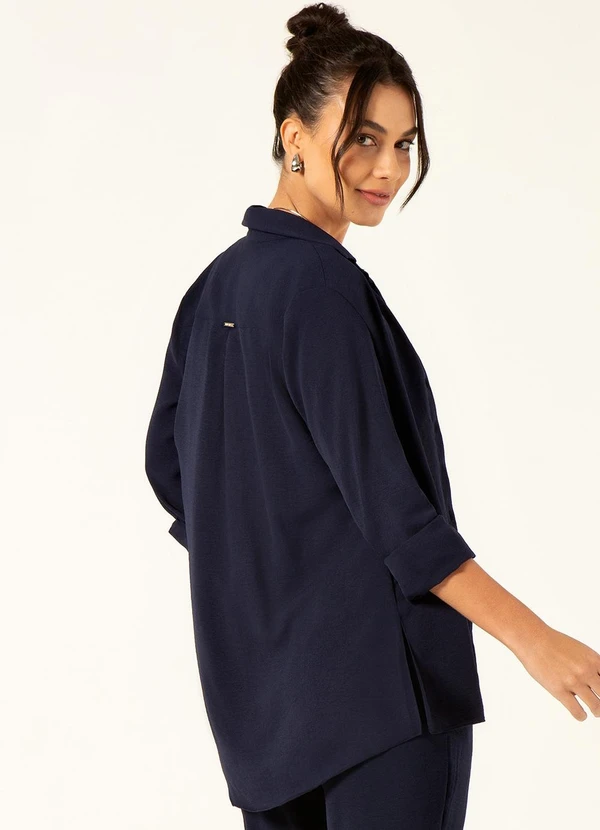 Principessa - Camisa Oversized Azul Marinho Helô 2