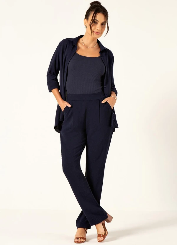 Principessa - Camisa Oversized Azul Marinho Helô 5