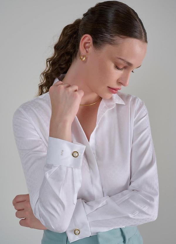 Principessa - Camisa Personalizável Branca Manga Longa Felicia Branco