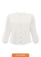 Lunender Mais Mulher - Camisa Plus Size com Gola Padre Cinza - variação: Branco