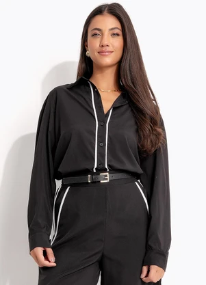 Quintess - Camisa Preta Poliéster - QUINTESS