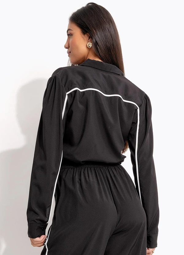 Quintess - Camisa Preta Poliéster 2