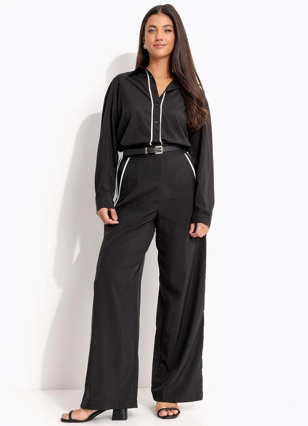 Quintess - Camisa Preta Poliéster 3