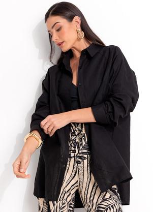Camisa (Preto) em Alfaiataria