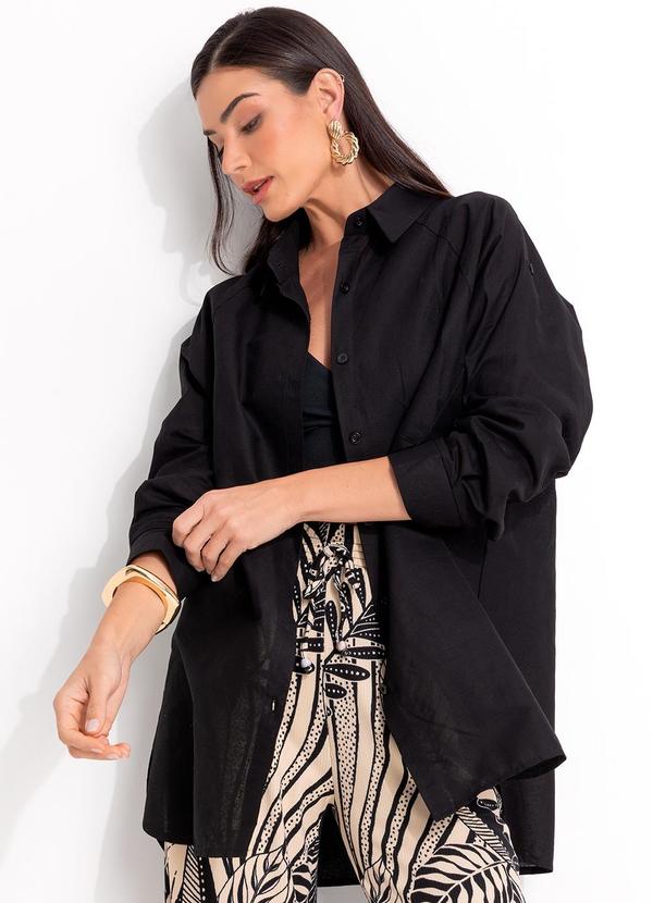 Camisa (Preto) em Alfaiataria