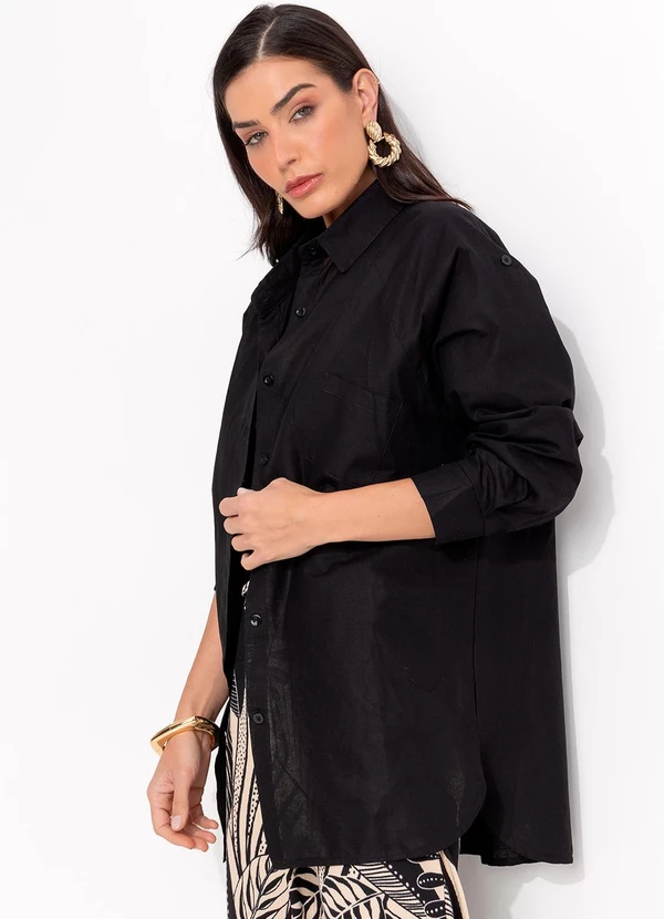 Quintess - Camisa Preto em Alfaiataria