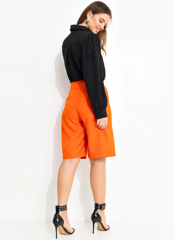 Quintess - Camisa Preto em Crepe Plano 4