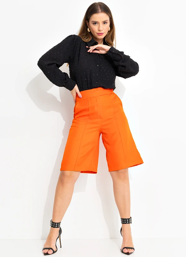 Quintess - Camisa Preto em Crepe Plano 5