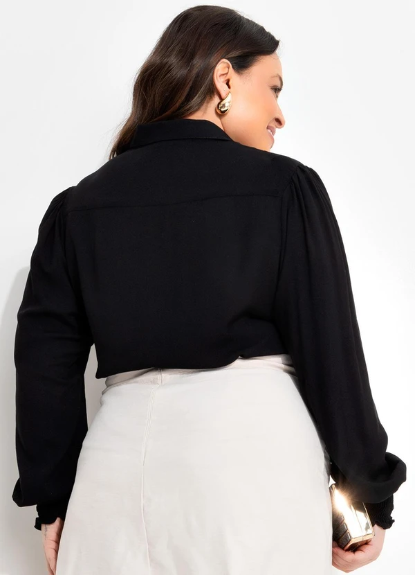 Quintess - Camisa Preto em Viscose Plana 12