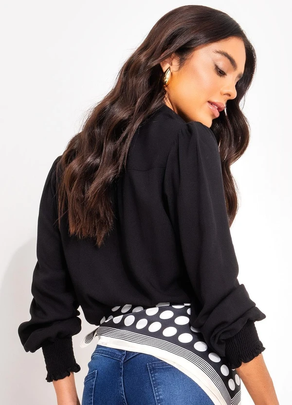 Quintess - Camisa Preto em Viscose Plana 2