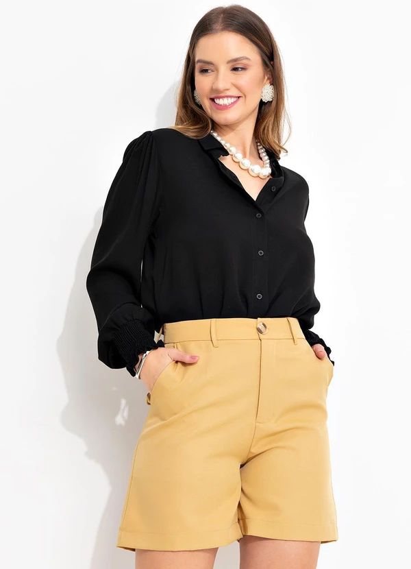 Quintess - Camisa Preto em Viscose Plana 8