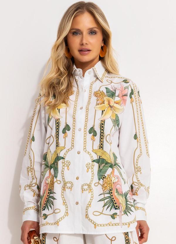 Farm - Camisa Riqueza Tropical Off White