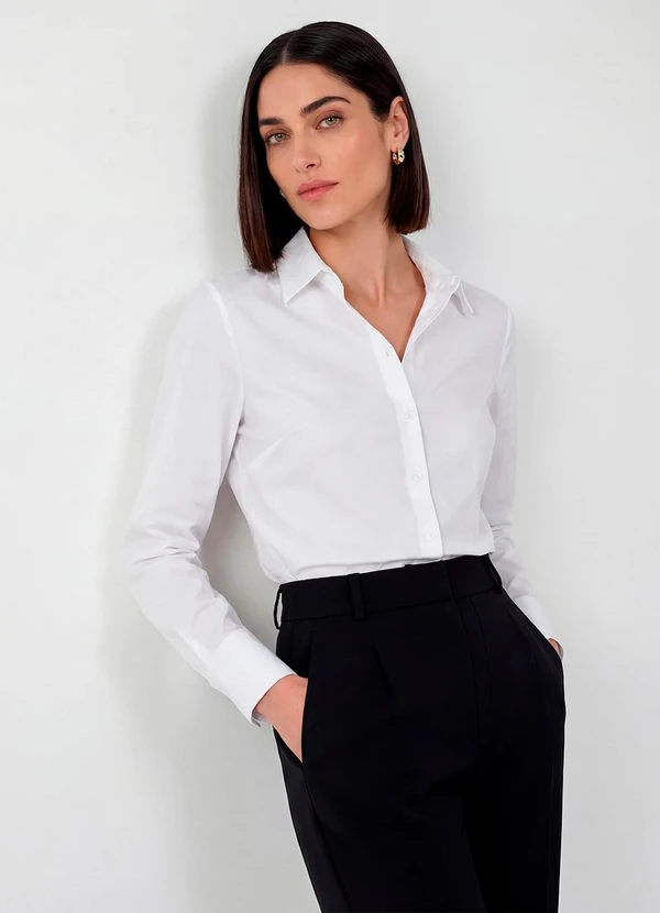 Principessa - Camisa Social Básica Off White Roberta 3
