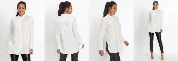 Camisa Social com Abertura nas Laterais Branca