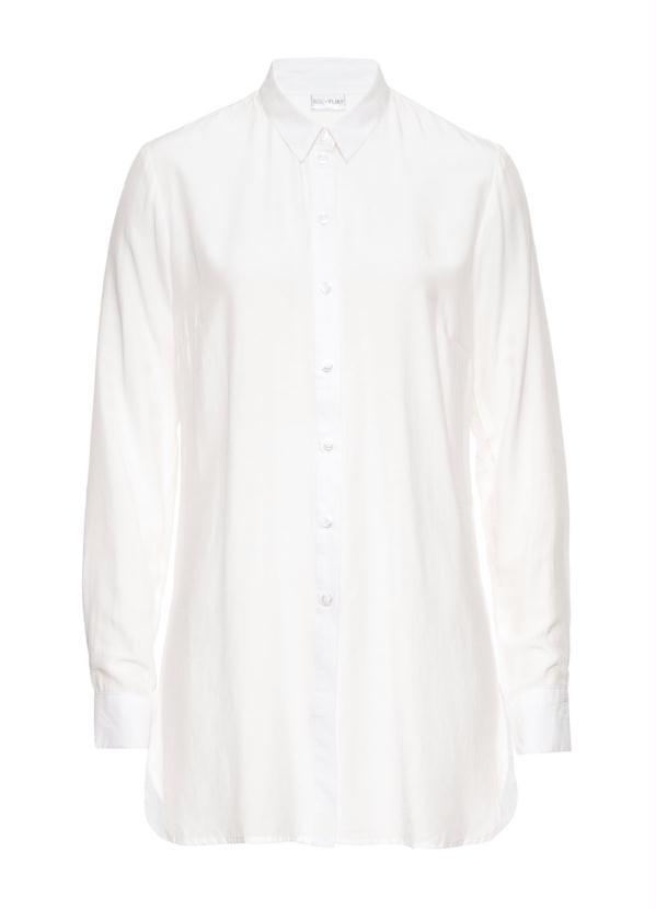 bonprix - Camisa Social com Abertura nas Laterais Branca 5