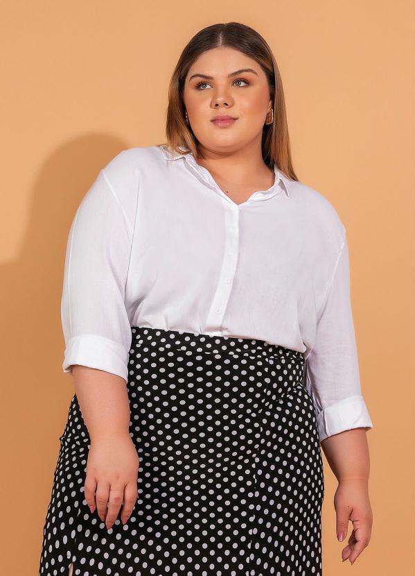 bonprix - Camisa Social com Abertura nas Laterais Branca 9