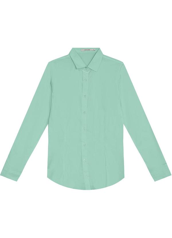 Malwee - Camisa Tradicional em Tricoline Verde Água 2