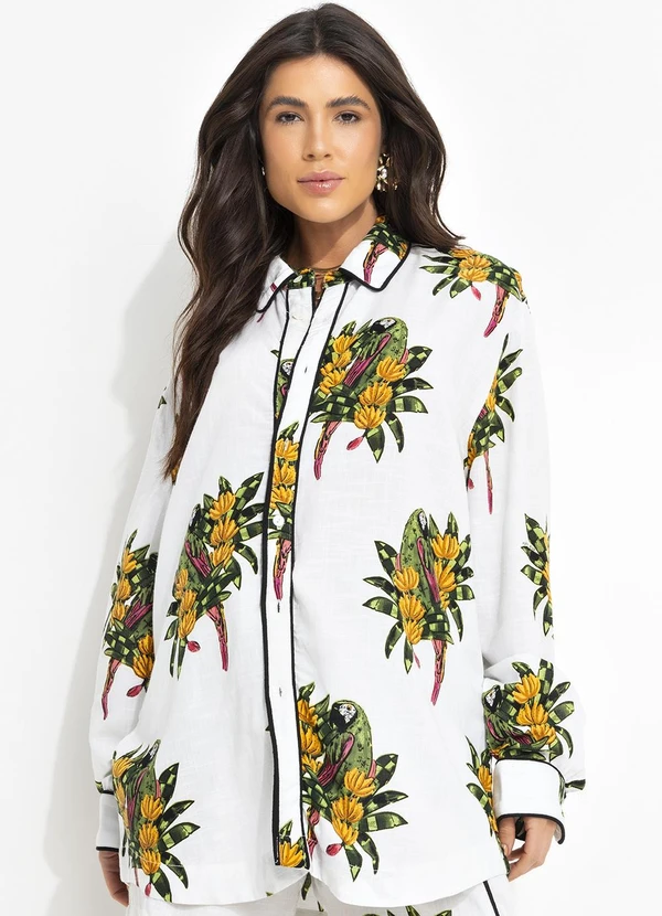 Farm - Camisa Uni Rio Maracanã Off White