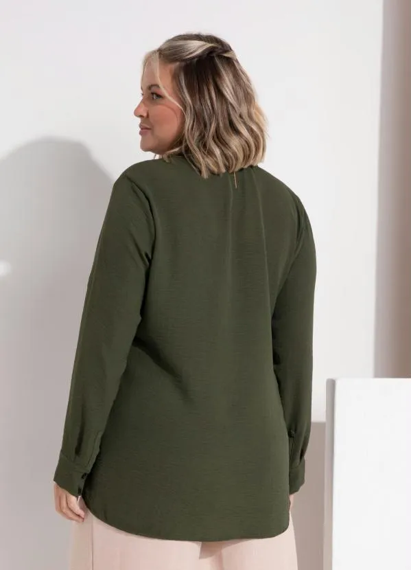 Queima Estoque - Camisa Verde com Bolsos 7